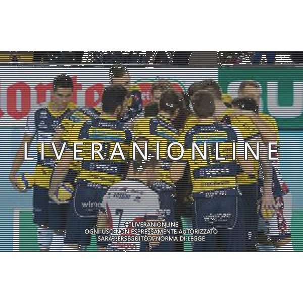 Volley Supercoppa Maschile Civitanova Marche, Italia 02/11/2019 Finale - Sir Safety Perugia vs Modena Volley Nella foto: leo schoes modena prepartita FOTO ALESSIO MARINI-AG ALDO LIVERANI SAS
