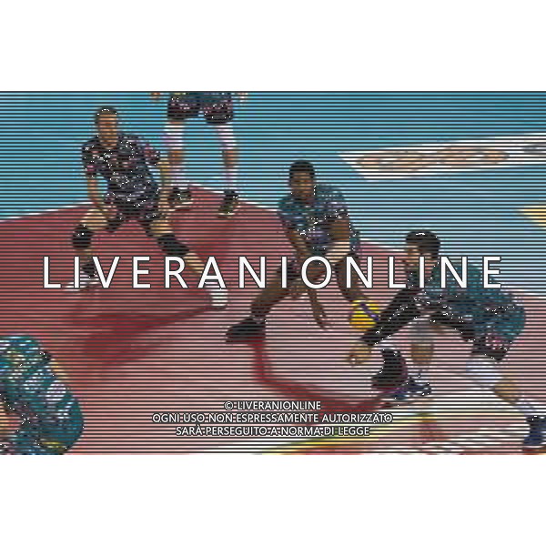 Volley Supercoppa Maschile Civitanova Marche, Italia 02/11/2019 Finale - Sir Safety Perugia vs Modena Volley Nella foto: filippo lanza (n.10 schiacciatore sir safety conad perugia) in ricezione