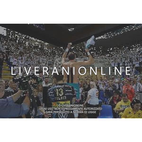 Volley Supercoppa Maschile Civitanova Marche, Italia 02/11/2019 Finale - Sir Safety Perugia vs Modena Volley Nella foto: aleksandar atanasijevic (n.14 opposto sir safety conad perugia) esulta per la vittoria foto loris cerqueglini-aessio marini-ag aldo liverani sas