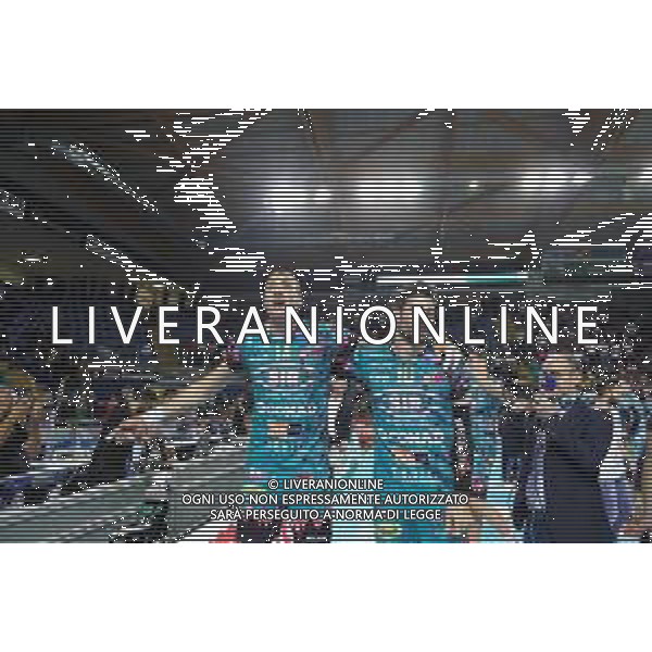 Volley Supercoppa Maschile Civitanova Marche, Italia 02/11/2019 Finale - Sir Safety Perugia vs Modena Volley Nella foto: SIR SAFETY CONAD PERUGIA VS LEO SHOES MODENA_DEL MONTE SUPER COPPA 2019_02 NOVEMBRE 2019 foto loris cerqueglini-aessio marini-ag aldo liverani sas