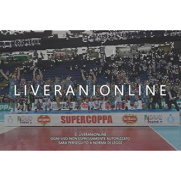 Volley Supercoppa Maschile Civitanova Marche, Italia 02/11/2019 Finale - Sir Safety Perugia vs Modena Volley Nella foto: sir safety conad premiazione fine gara foto loris cerqueglini-aessio marini-ag aldo liverani sas