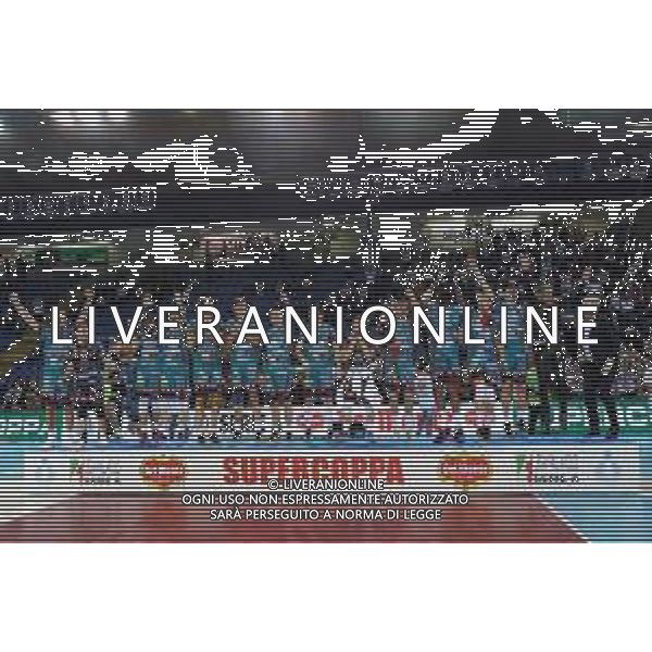 Volley Supercoppa Maschile Civitanova Marche, Italia 02/11/2019 Finale - Sir Safety Perugia vs Modena Volley Nella foto: SIR SAFETY CONAD PERUGIA VS LEO SHOES MODENA_DEL MONTE SUPER COPPA 2019_02 NOVEMBRE 2019 foto loris cerqueglini-aessio marini-ag aldo liverani sas