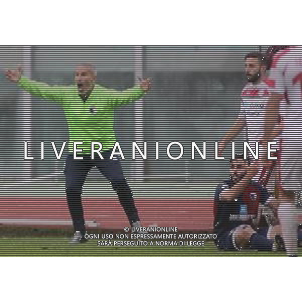 IMOLA 03 2019 IMOLESE CALCIO-SUDTIROL 2-2 SERIE C NELLA FOTO GIAN LUCA ATZORI IMOLESE E LUCA BELCASTYRO PER TERRA FOTO GIANNI SANNA-AG ALDO LIVERANI SAS