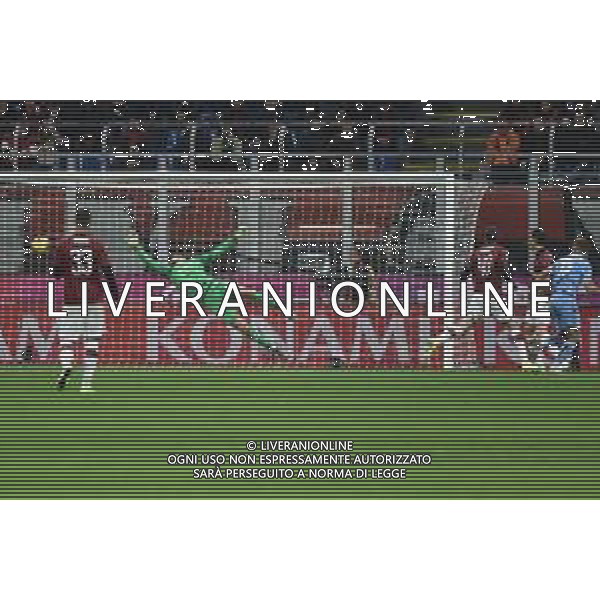 Immobile segna 1 a 0 Lazio Milan vs Lazio Campionato Serie A TIM - 11° giornata Milano 3-11-2019 Stadio Giuseppe Meazza - San Siro foto Roberto Garavaglia - ag. Aldo Liverani sas