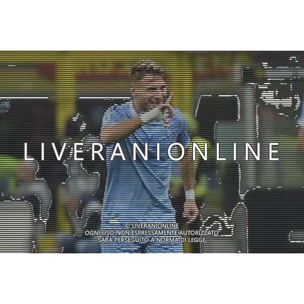 Immobile segna 1 a 0 Lazio Milan vs Lazio Campionato Serie A TIM - 11° giornata Milano 3-11-2019 Stadio Giuseppe Meazza - San Siro foto Roberto Garavaglia - ag. Aldo Liverani sas