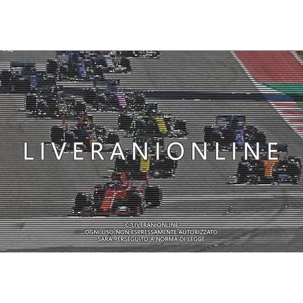 Charles Leclerc (MON) Ferrari SF90 at the start of the race. 03.11.2019. Formula 1 World Championship, Rd 19, United States Grand Prix, Austin, Texas, USA, Race Day. AG ALDO LIVERANI SAS-ONLY ITALY