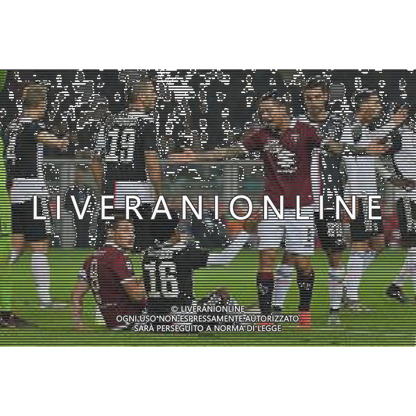 Torino 2.11.2019 Stadio Grande Torino ©Falzone/Agenzia Aldo Liverani Torino vs Juventus Serie A Tim 2019-20120 Nella foto : ANDREA BELOTTI-JUAN CUADRADO-ARMANDO IZZO-RODRIGO BENTANCUR