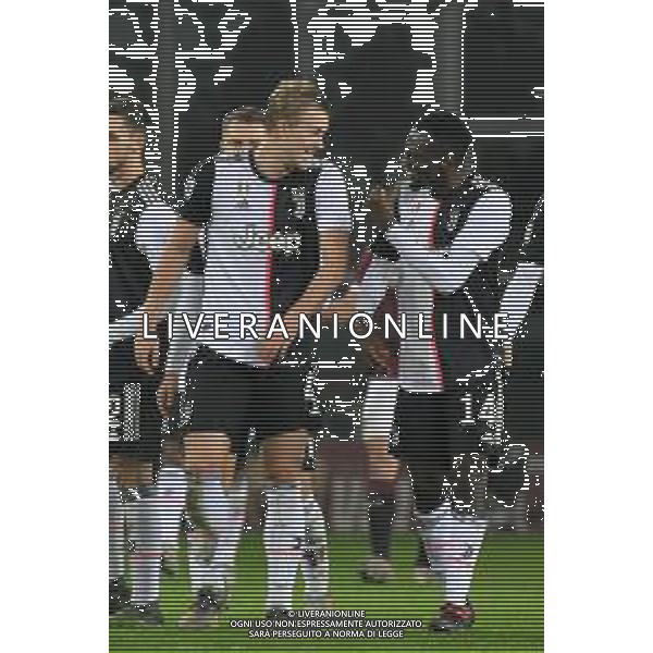 Torino 2.11.2019 Stadio Grande Torino ©Falzone/Agenzia Aldo Liverani Torino vs Juventus Serie A Tim 2019-20120 Nella foto : ESULTANZE FINALI CON MATTHIJS DE LIGT E BLAISE MATUIDI