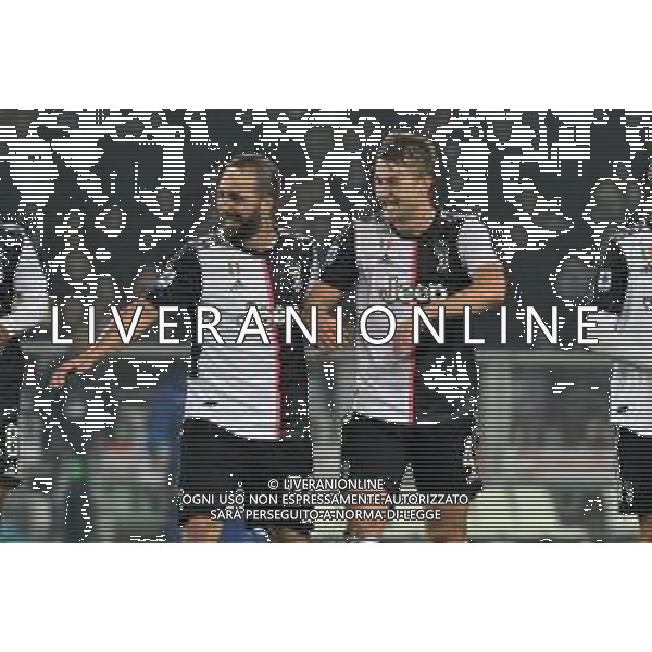 Torino 2.11.2019 Stadio Grande Torino ©Falzone/Agenzia Aldo Liverani Torino vs Juventus Serie A Tim 2019-20120 Nella foto : ESULTANZE FINALI-GONZALO HIGUAIN-MATTHIJS DE LIGT