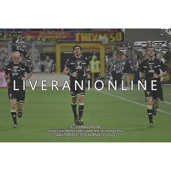 la terna arbitrale con al centro il direttore di gara Gianpaolo Calvarese di Teramo Milan vs Lazio Campionato Serie A TIM - 11° giornata Milano 3-11-2019 Stadio Giuseppe Meazza - San Siro foto Roberto Garavaglia - ag. Aldo Liverani sas