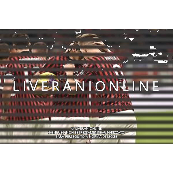 Lucas Paqueta’ (Milan) SX e Krzysztof Piatek (Milan) DX Milan vs Lazio Campionato Serie A TIM - 11° giornata Milano 3-11-2019 Stadio Giuseppe Meazza - San Siro foto Roberto Garavaglia - ag. Aldo Liverani sas