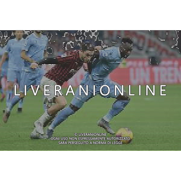 Davide Calabria (Milan) SX e Felipe Caicedo (Lazio) DX Milan vs Lazio Campionato Serie A TIM - 11° giornata Milano 3-11-2019 Stadio Giuseppe Meazza - San Siro foto Roberto Garavaglia - ag. Aldo Liverani sas
