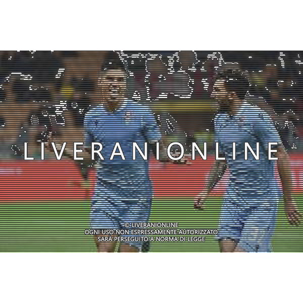Joaquin Correa (Lazio) esulta dopo il suo gol del 2 a 1 Lazio Milan vs Lazio Campionato Serie A TIM - 11° giornata Milano 3-11-2019 Stadio Giuseppe Meazza - San Siro foto Roberto Garavaglia - ag. Aldo Liverani sas