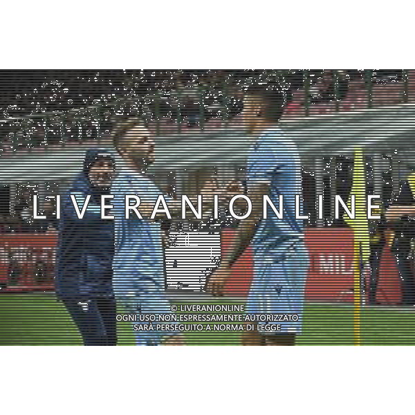 Manuel Lazzari (Lazio) SX e Joaquin Correa (Lazio) DX Milan vs Lazio Campionato Serie A TIM - 11° giornata Milano 3-11-2019 Stadio Giuseppe Meazza - San Siro foto Roberto Garavaglia - ag. Aldo Liverani sas