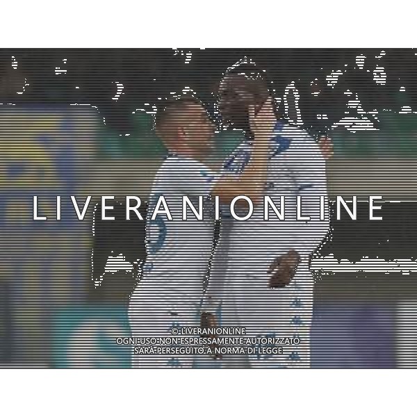 Mario Balotelli e Bruno Martella, Hellas Verona - Brescia partita di serie A, Verona 3 novembre 2019. AG ALDO LIVERANI SAS