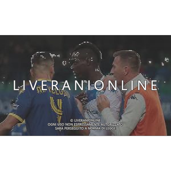 Mario Balotelli il gesto di stizza contro i cori dei tifosi s del Verona ,Hellas Verona - Brescia partita di serie A, Verona 3 novembre 2019. AG ALDO LIVERANI SAS