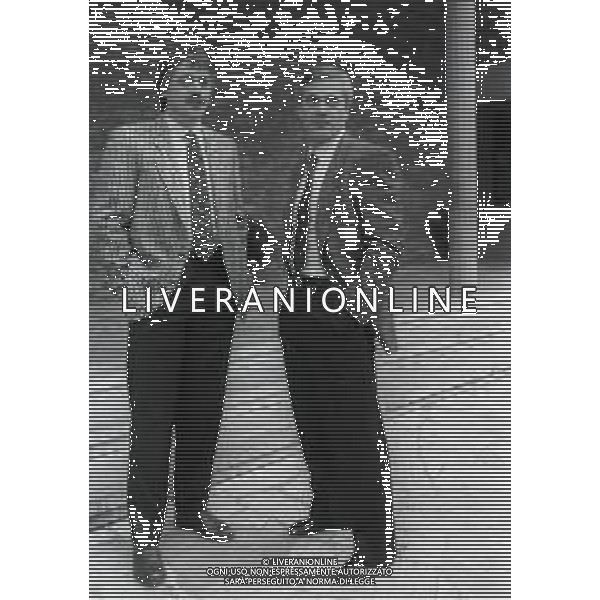 RETROSPETTIVA LUIGI SIMONI ALLENATORE NELLA FOTO LUIGI SIMONI CON ALDO AGROPPI A COVERCIANO AG ALDO LIVERANI SAS 
