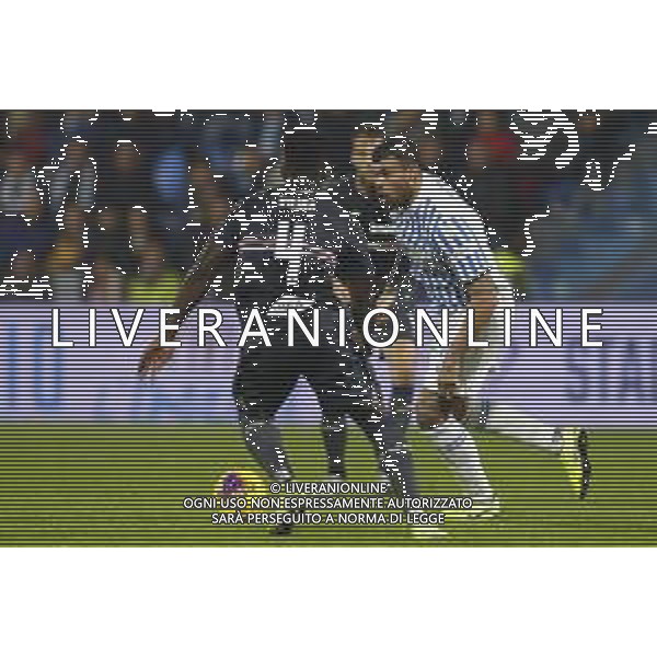 Spal - Sampdoria Campionato di Calcio Serie A TIM 04/11/2019 nella foto: Petagna Andrea (spal ferrara) Vierira Ronaldo(sampdoria) ©Claudio Zamagni/Agenzia Aldo Liverani Petagna Andrea (spal ferrara) Vierira Ronaldo(sampdoria) during Italian Serie A soccer match between S.P.A.L. Ferrara and S.S. SAMPDORIA at Ferrara Paolo Mazza Stadium on November 04 2019 photo credit by Claudio Zamagni/Aldo Liverani Photo Agency