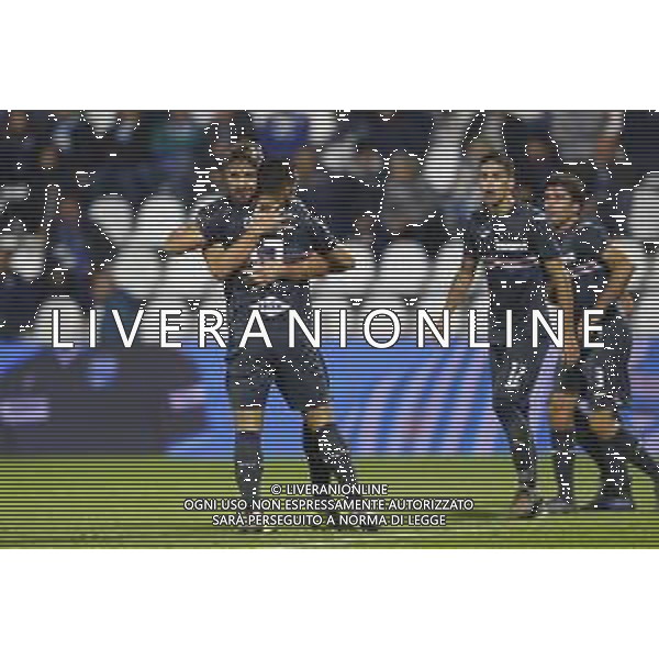 Spal - Sampdoria Campionato di Calcio Serie A TIM 04/11/2019 nella foto: Esultanza sampdoria dopo il goal ©Claudio Zamagni/Agenzia Aldo Liverani sampdoria Celebrates after scoring a goal during Italian Serie A soccer match between S.P.A.L. Ferrara and S.S. SAMPDORIA at Ferrara Paolo Mazza Stadium on November 04 2019 photo credit by Claudio Zamagni/Aldo Liverani Photo Agency