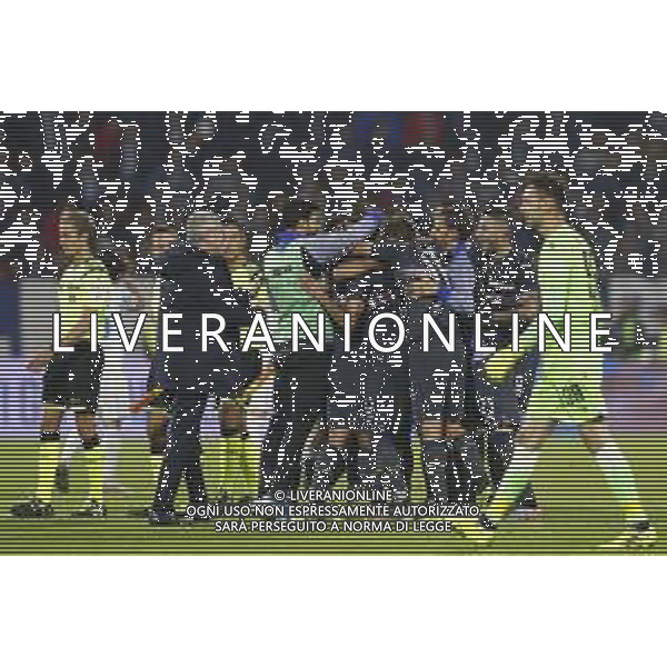 Spal - Sampdoria Campionato di Calcio Serie A TIM 04/11/2019 nella foto: esultanza finale sampdoria ©Claudio Zamagni/Agenzia Aldo Liverani during Italian Serie A soccer match between S.P.A.L. Ferrara and S.S. SAMPDORIA at Ferrara Paolo Mazza Stadium on November 04 2019 photo credit by Claudio Zamagni/Aldo Liverani Photo Agency