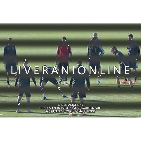Torino 5.11.2019 Juventus Training Center Continassa ©Falzone/Agenzia Aldo Liverani Allenamento pre partita di Champions league Juventus vs Lokomotiv Mosca Nella foto: Cristiano Ronaldo con i compagni