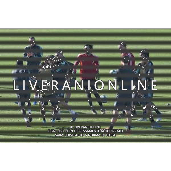 Torino 5.11.2019 Juventus Training Center Continassa ©Falzone/Agenzia Aldo Liverani Allenamento pre partita di Champions league Juventus vs Lokomotiv Mosca Nella foto: Calciatori della Juventus scherzano durante il classico torello