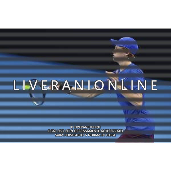 Internazionali di Tennis Milano, Italia 05/11/2019 Next Gen ATP Finals - Fase a gironi - Frances Tiafoe vs J. Sinner Nella foto: Jannik Sinner foto aòessio tarpini-alessio marini-ag aldo liverani sas