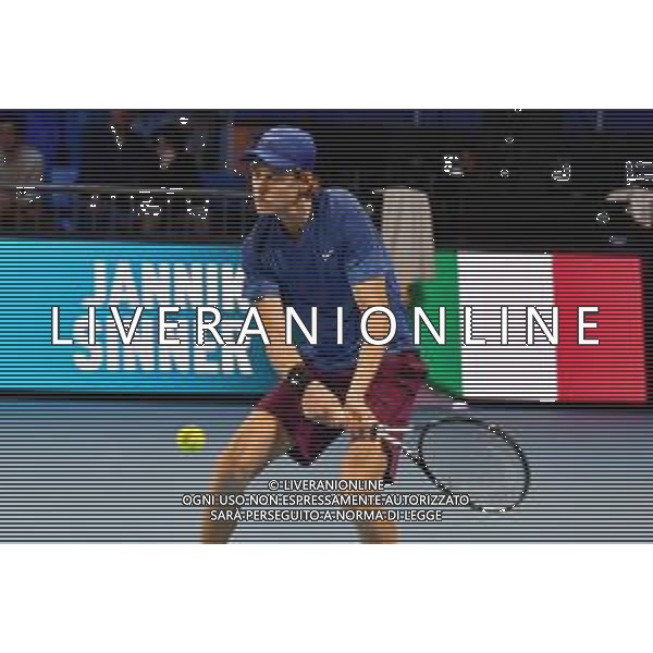 Internazionali di Tennis Milano, Italia 05/11/2019 Next Gen ATP Finals - Fase a gironi - Frances Tiafoe vs J. Sinner Nella foto: sinner foto aòessio tarpini-alessio marini-ag aldo liverani sas