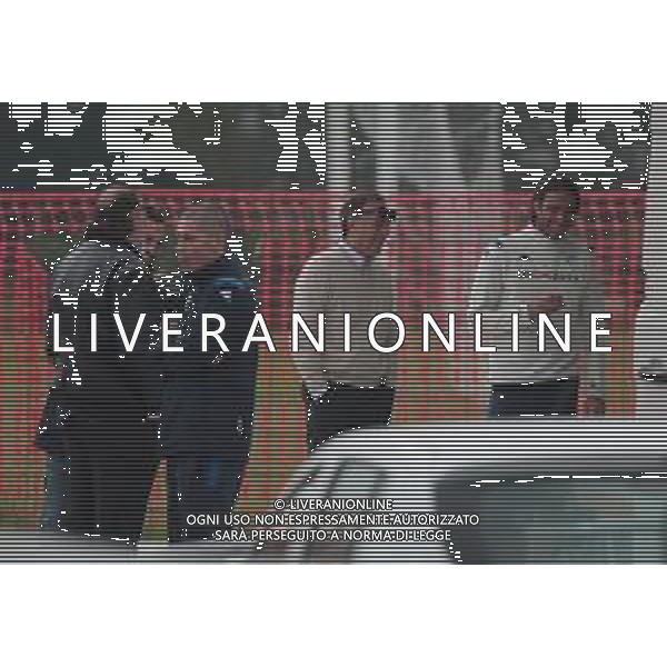 Massimo Cellino con Matri, Fabio Grosso nuovo allenatore del Brescia primo allenamento, Torbole 5 novembre 2019. AG ALDO LIVERANI SAS