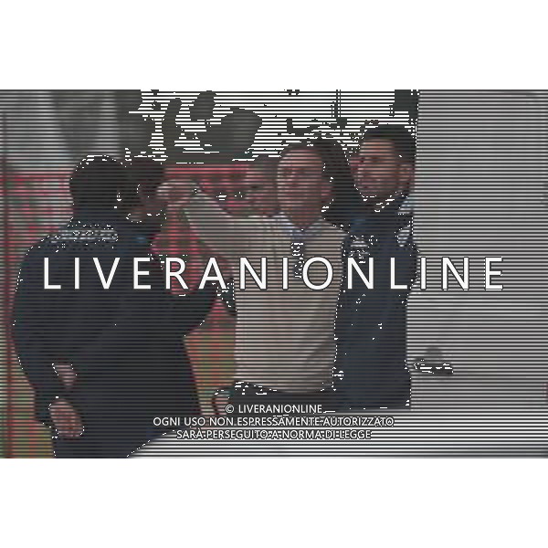 Massimo Cellino con Fabio Grosso nuovo allenatore del Brescia primo allenamento, Torbole 5 novembre 2019. AG ALDO LIVERANI SAS