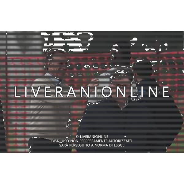 Massimo Cellino con Balotelli Mario, Fabio Grosso nuovo allenatore del Brescia primo allenamento, Torbole 5 novembre 2019. AG ALDO LIVERANI SAS