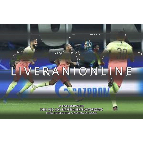 Sterling segna 1 a 0 Manchester City Atalanta vs Manchester City UEFA Champions League fase a gironi 4° giornata gruppo C Milano 6-11-2019 Stadio Giuseppe Meazza - San Siro foto Roberto Garavaglia - ag. Aldo Liverani sas