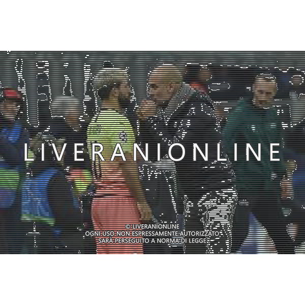 Aguero e Guardiola Atalanta vs Manchester City UEFA Champions League fase a gironi 4° giornata gruppo C Milano 6-11-2019 Stadio Giuseppe Meazza - San Siro foto Roberto Garavaglia - ag. Aldo Liverani sas