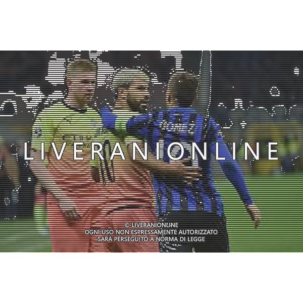 Aguero e Gomez Atalanta vs Manchester City UEFA Champions League fase a gironi 4° giornata gruppo C Milano 6-11-2019 Stadio Giuseppe Meazza - San Siro foto Roberto Garavaglia - ag. Aldo Liverani sas