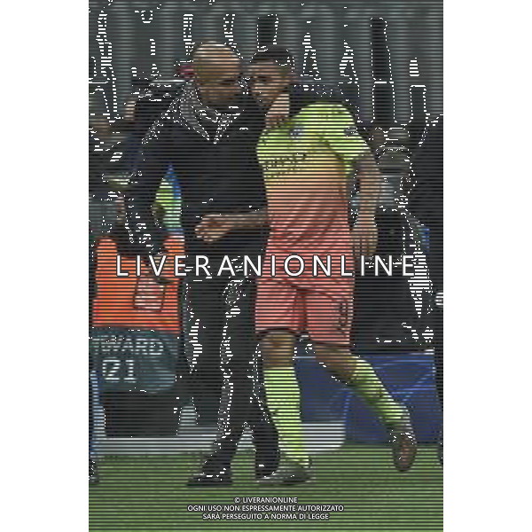 Josep Guardiola allenatore Manchester City SX e Gabriel Jesus (Manchester City) DX Atalanta vs Manchester City UEFA Champions League fase a gironi 4° giornata gruppo C Milano 6-11-2019 Stadio Giuseppe Meazza - San Siro foto Roberto Garavaglia - ag. Aldo Liverani sas