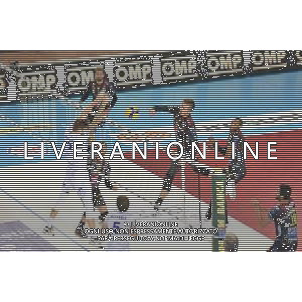 Campionato Italiano di Volley Superlega Serie A 2019/2020 Civitanova, Italia 07/11/2019 Cucine Lube Civitanova vs Top Volley Latina Nella foto: Schiacciata Bieniek Mateusz (Cucine Lube Civitanova) FOTO ROBERTO BARTOMEOLI-ALESSIO MARINI-AG ALDO LIVERANI SAS