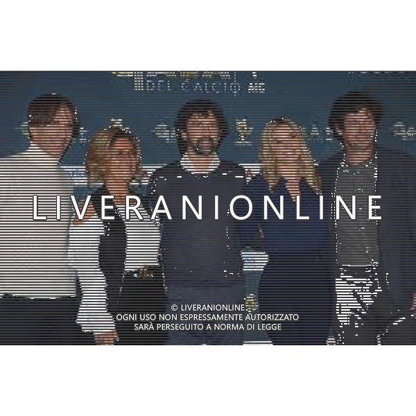 Conferenza Stampa Presentazione Gran Gala\' del Calcio AIC, Milano 08.11.2019 nella foto Davide Oldani Chef, Manuela Ronchi, Damiano Tommasi, Diletta Leotta e Demetrio Albertini ©Gazzaniga/AGENZIA ALDO LIVERANI SAS