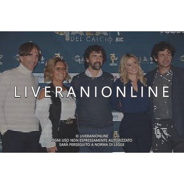 Conferenza Stampa Presentazione Gran Gala\' del Calcio AIC, Milano 08.11.2019 nella foto Davide Oldani Chef, Manuela Ronchi, Damiano Tommasi, Diletta Leotta e Demetrio Albertini ©Gazzaniga/AGENZIA ALDO LIVERANI SAS