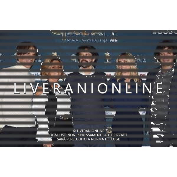 Conferenza Stampa Presentazione Gran Gala\' del Calcio AIC, Milano 08.11.2019 nella foto Davide Oldani Chef, Manuela Ronchi, Damiano Tommasi, Diletta Leotta e Demetrio Albertini ©Gazzaniga/AGENZIA ALDO LIVERANI SAS