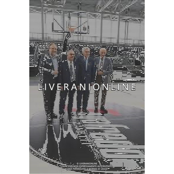 Evento Padiglione 30 Fiera Bologna, Italia 08/11/2019 Presentazione e inaugurazione struttura basket Virtus Segafredo Nella foto: 081119 - Presentazione e inaugurazione struttura campo da basket Virtus Segafredo al padiglione 30 della fiera - da sinistra ANTONIO BRUZZONE (BOLOGNAFIERE), SERMASI (PRESIDENTE VIRTUS), MASSIMO ZANETTI (PADRONE DELLA VIRTUS), LUCA BARALDI AD VIRTUS ©Alessio Marini/AGENZIA ALDO LIVERANI SAS