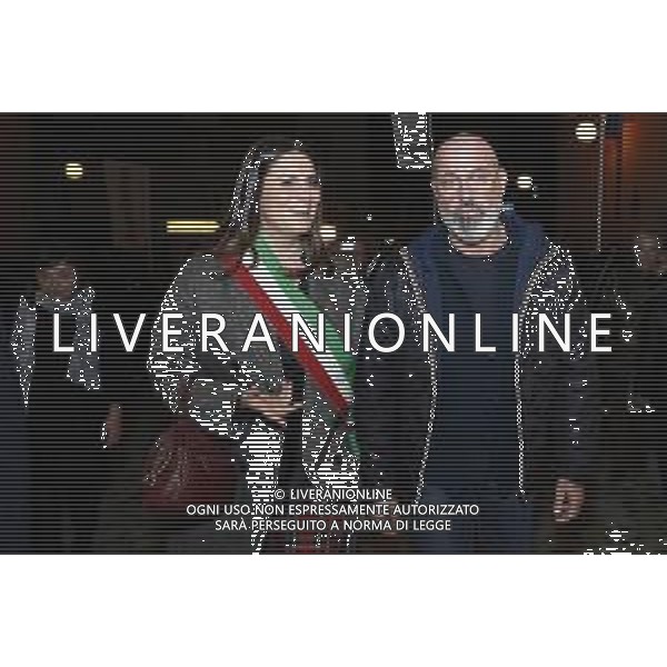 Santarcangelo di Romagna 09/11/2019 - Visita del Presidente dell\'Emilia-Romagna Stefano Bonaccini alla Fiera di San Martino (Festa dei Cornuti) - nella foto: Presidente Stefano Bonaccini e alice parma visita alla fiera di san martino ©Claudio Zamagni/Agenzia Aldo Liverani s.a.s.