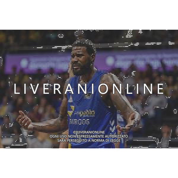 Basket Internazionali Tenerife, Italia 09/11/2019 Iberostar Tenerife vs San Pablo Burgos Nella foto: Earl Clark (San Pablo Burgos) contesta la chiamata del fallo FOTO DAVIDE DI LALLA-ALESSIO MARINI-AG ALDO LIVERANI SAS