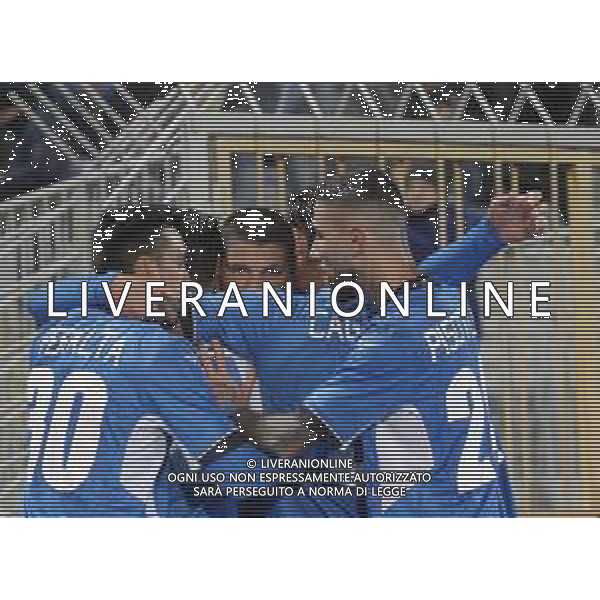 Novara 10-11-2019 Stadio Silvio Piola- Campionato Lega Pro Gir A - 14° giornata Novara-Como nella foto:Bortolussi Mattia esultanza foto Antonio Saia - Ag. Aldo Liverani sas