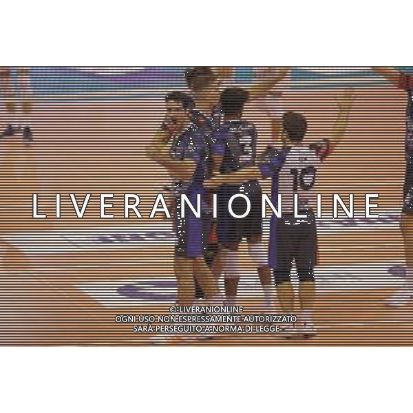 Campionato Italiano di Volley Superlega Serie A 2019/2020 Latina, Italia 10/11/2019 Top Volley Latina vs Vero Volley Monza Nella foto: esultanza Vero Volley Monza FOTO LUIGI MARIANI-ALESSIO MARINI-AG ALDO LIVERANI SAS