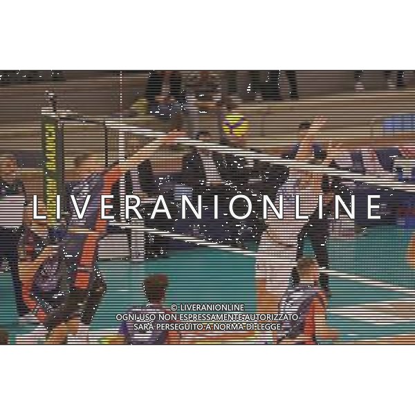 Campionato Italiano di Volley Superlega Serie A 2019/2020 Latina, Italia 10/11/2019 Top Volley Latina vs Vero Volley Monza Nella foto: muro Jean Patry 