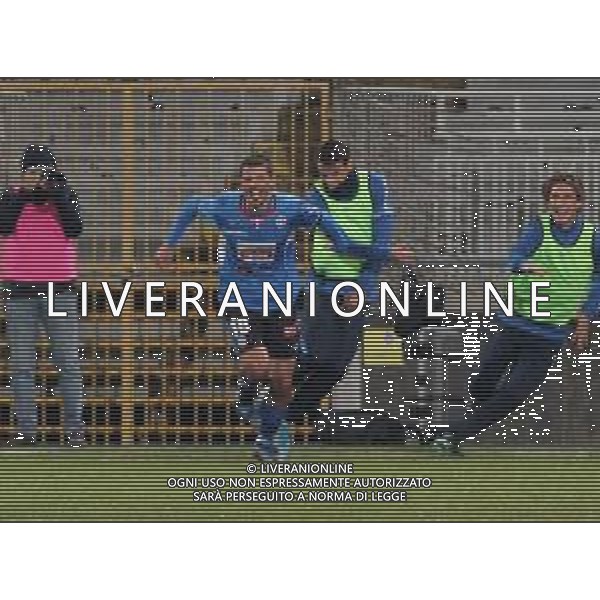 Novara 10-11-2019 Stadio Silvio Piola- Campionato Lega Pro Gir A - 14° giornata Novara-Como nella foto: Bortolussi Mattia esultanza foto Antonio Saia - Ag. Aldo Liverani sas
