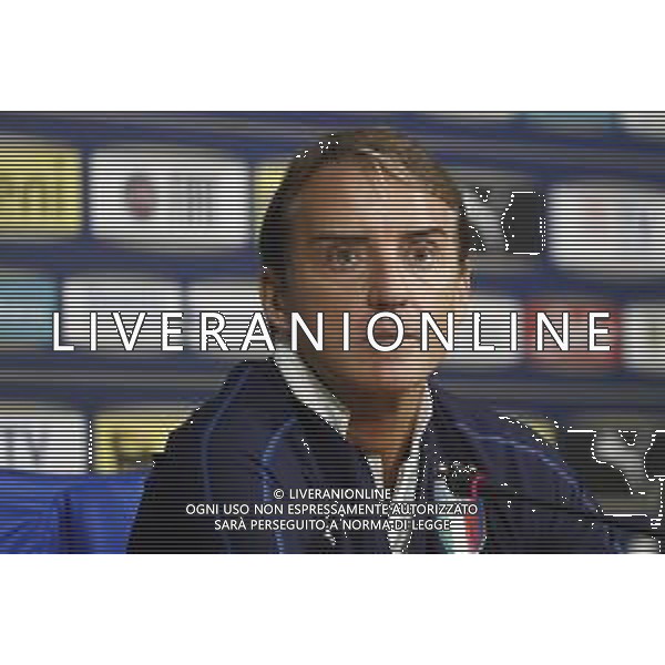 Raduno della Nazionale Italiana di Calcio a Corverciano prima delle sfide contro Bosnia e Armenia 11/11/2019 - nella foto: Mister Roberto Mancini in conferenza stampa ©Claudio Zamagni/Agenzia Aldo Liverani s.a.s.