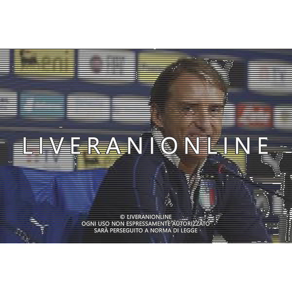 Raduno della Nazionale Italiana di Calcio a Corverciano prima delle sfide contro Bosnia e Armenia 11/11/2019 - nella foto: Mister Roberto Mancini in conferenza stampa ©Claudio Zamagni/Agenzia Aldo Liverani s.a.s.