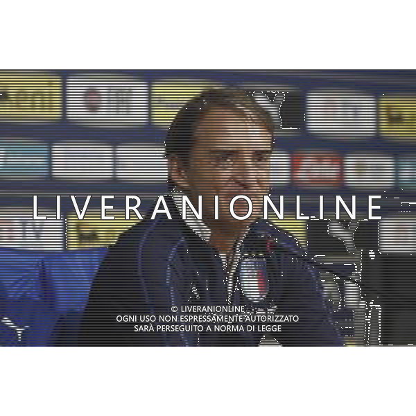 Raduno della Nazionale Italiana di Calcio a Corverciano prima delle sfide contro Bosnia e Armenia 11/11/2019 - nella foto: Mister Roberto Mancini in conferenza stampa ©Claudio Zamagni/Agenzia Aldo Liverani s.a.s.