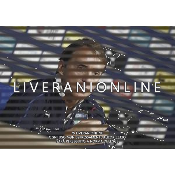 Raduno della Nazionale Italiana di Calcio a Corverciano prima delle sfide contro Bosnia e Armenia 11/11/2019 - nella foto: Mister Roberto Mancini in conferenza stampa ©Claudio Zamagni/Agenzia Aldo Liverani s.a.s.